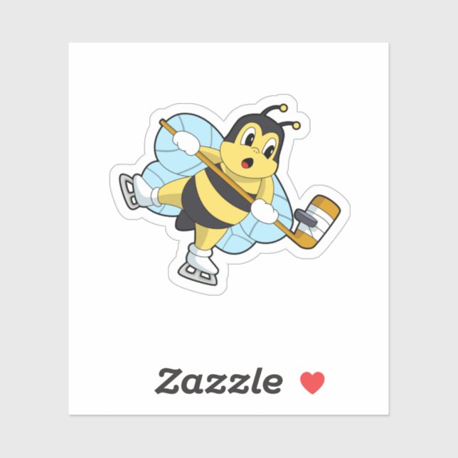 Bee Ice hockey Ice hockey stick Sticker (Sheet)