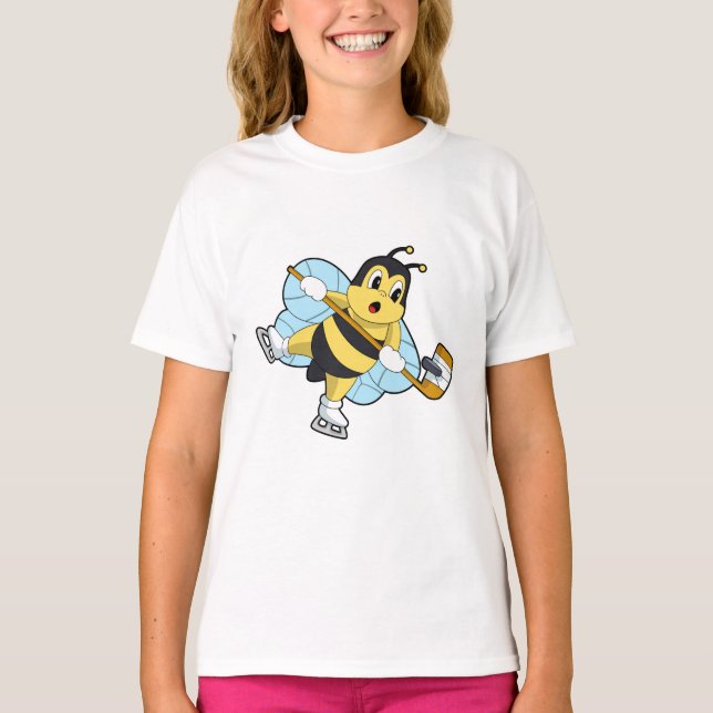 Bee Ice hockey Ice hockey stick T-Shirt (Front)