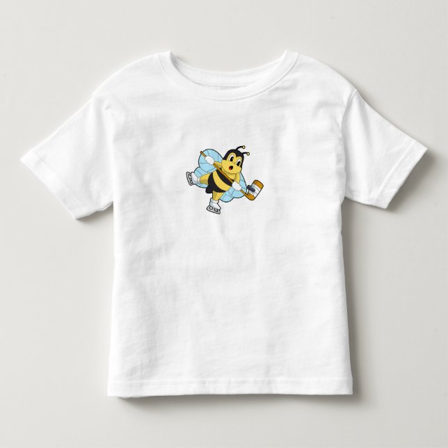 Bee Ice hockey Ice hockey stick Toddler T-shirt (Front)