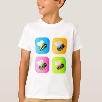 Bee Icons T-shirt by prawny at Zazzle