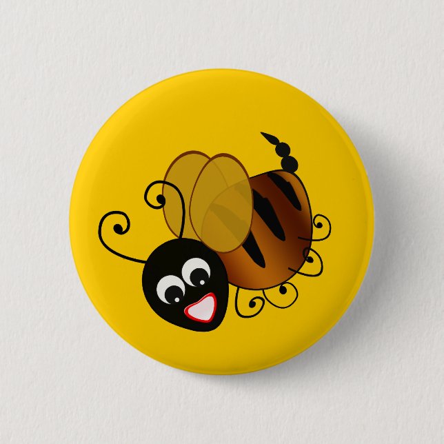 Bee In Black Button (Front)