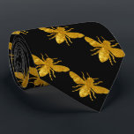 Bee in Gold Tie<br><div class="desc">Change the background to whatever color strikes you.</div>
