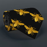Bee in Gold Tie<br><div class="desc">Change the background to whatever color strikes you.</div>