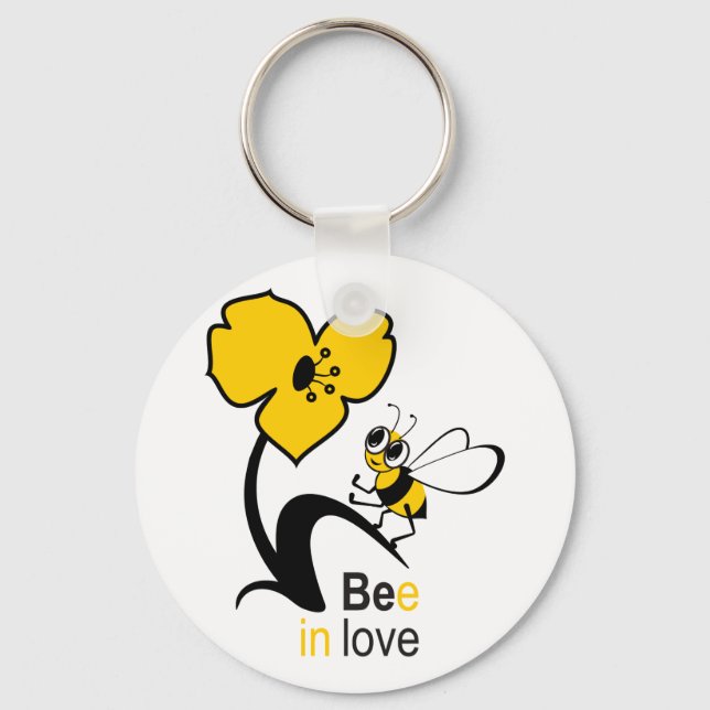 Bee in love keychain (Front)