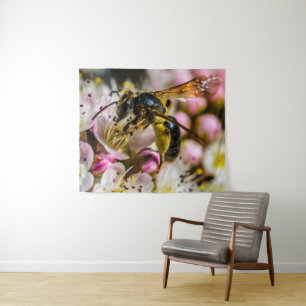 Bee In The Neighborhood 50 x 60 Tapestry
