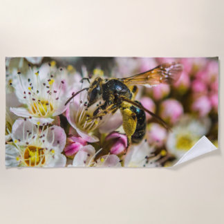 Bee in the Neighborhood Beach Towel