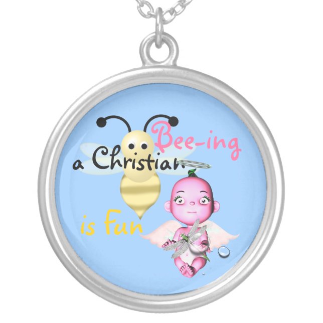 Bee- ing A Christian is Fun Necklace (Front)