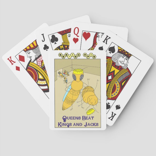 Bee-ing Apis "Queens Beat Kings" Playing Cards (Back)
