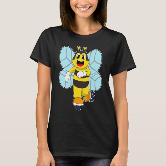 Bee Inline skating Roller skates T-Shirt (Front)