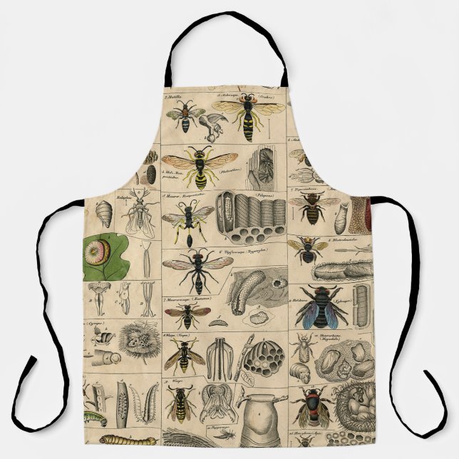 Bee Insect Bug Wasp Natural Nature Bees Painting Apron (Front)