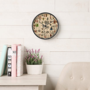 Bee Insect Bug Wasp Natural Nature Bees Painting Clock