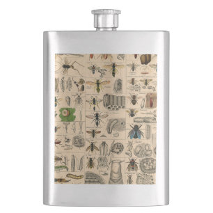 Bee Insect Bug Wasp Natural Nature Bees Painting Flask