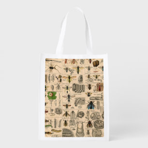 Bee Insect Bug Wasp Natural Nature Bees Painting Grocery Bag