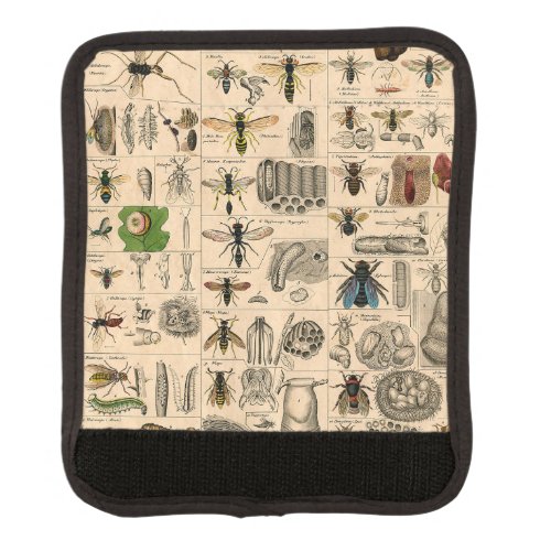 Bee Insect Bug Wasp Natural Nature Bees Painting Luggage Handle Wrap