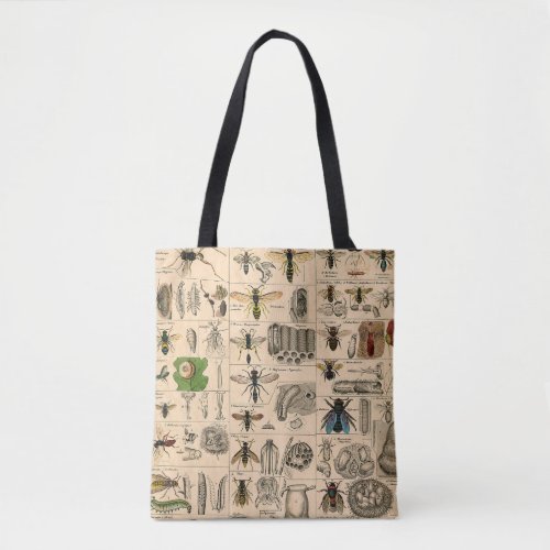 Bee Insect Bug Wasp Natural Nature Bees Painting Tote Bag