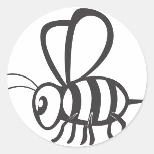 Bee Insect Classic Round Sticker