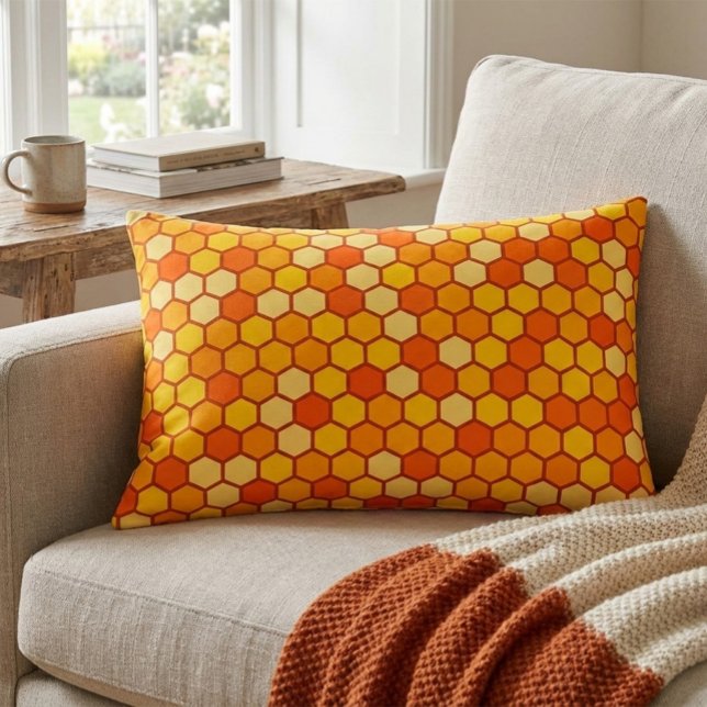 Bee-Inspired Cozy Honeycomb Throw Pillow (Creator Uploaded)