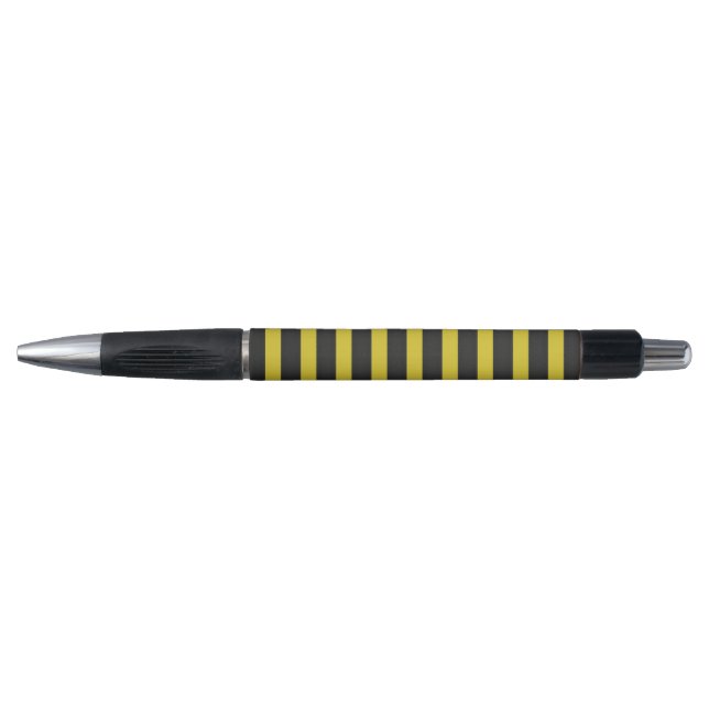Bee Inspired Yellow + Black Stripes Pen (Front)