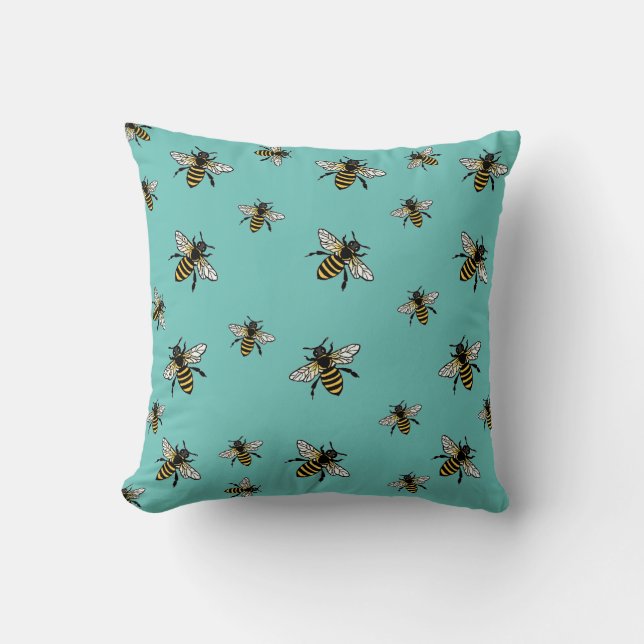 bee invation throw pillow (Front)