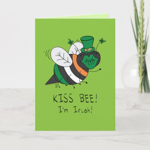 Bee Irish Funny St Patricks Day Card