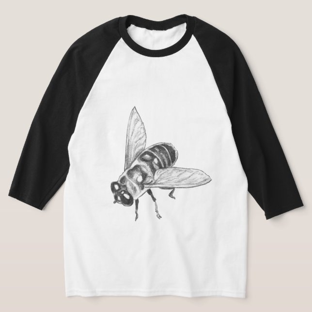 Bee Jersey Honeybee Art Shirt Insect Bug Shirt (Laydown)