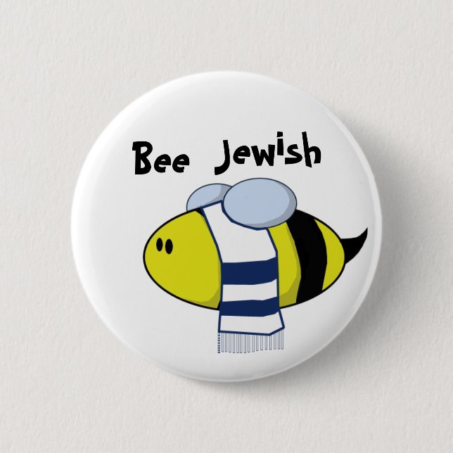 "Bee Jewish" Button (Front)