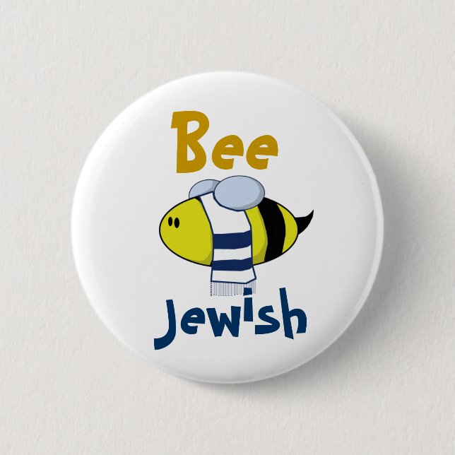 "Bee Jewish" Button (Front)