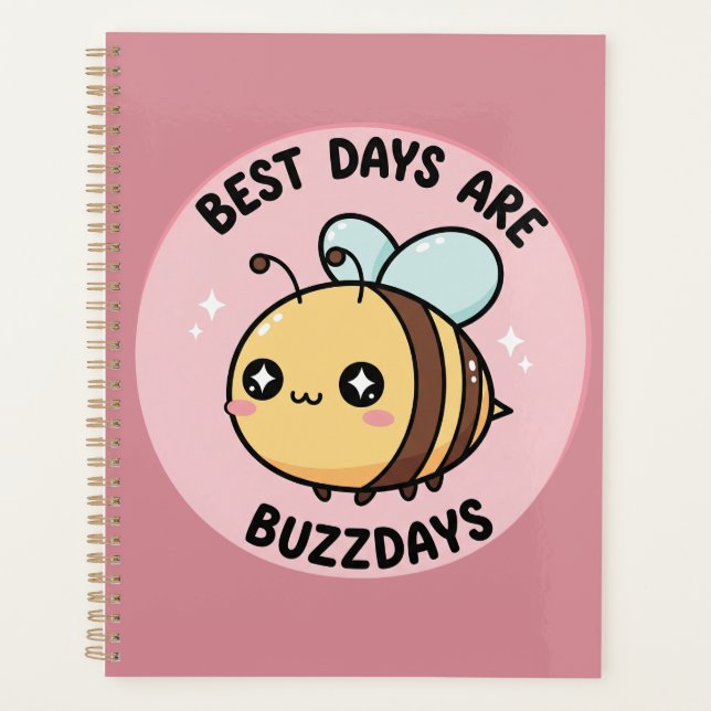 Bee Journal – Cute Pastel Bumblebee Notebook (Front)