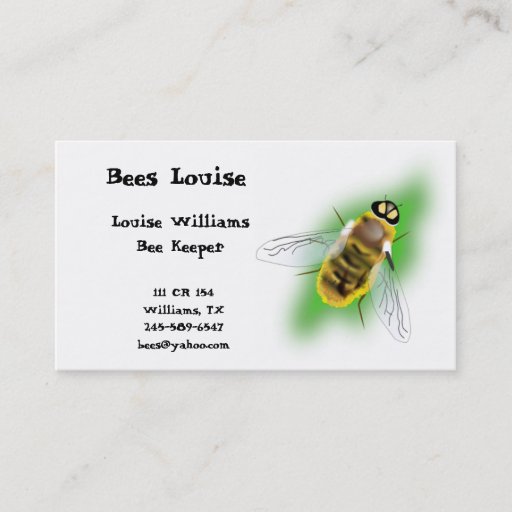 Customizable Bee Keeper Business Card