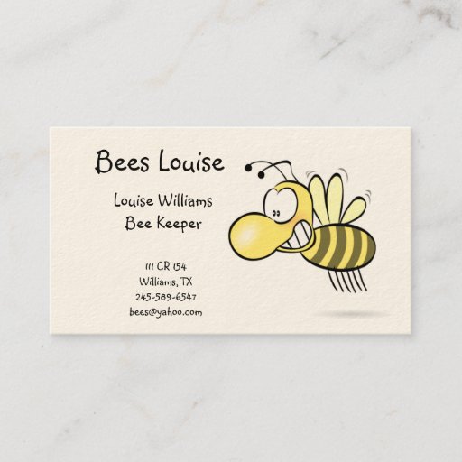 Customizable Bee Keeper Business Card