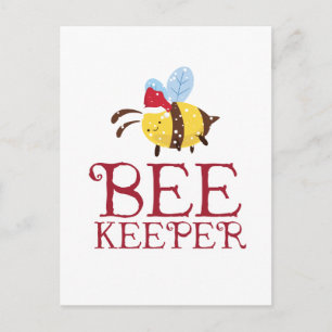 Bee Keeper Christmas Edition Holiday Postcard