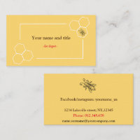 Bee keeper design customizable business card