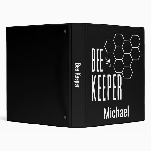 Bee Keeper Gardener Bumble Bee 3 Ring Binder