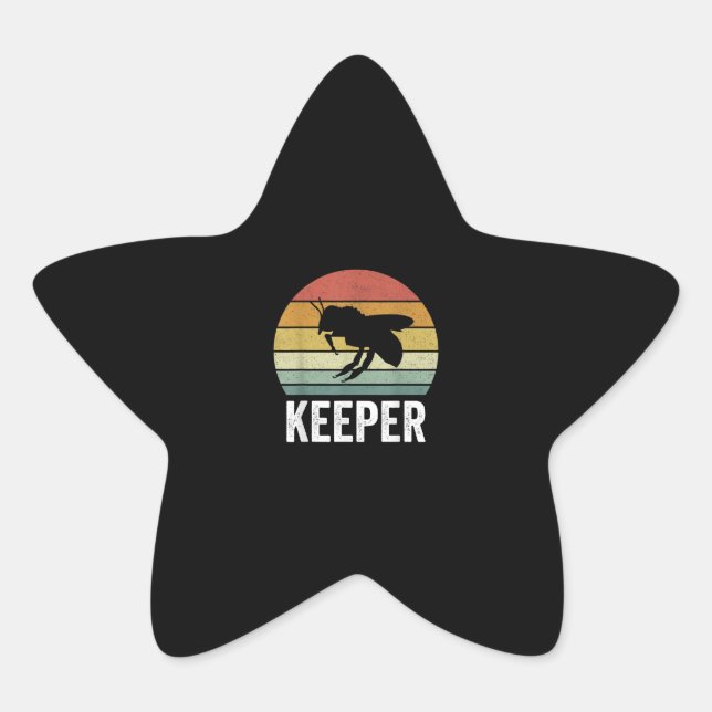 Bee Keeper Gift | Funny Bee Lover Gifts Star Sticker (Front)