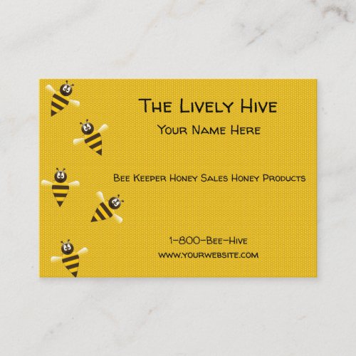 Bee Keeper Honey Sales Honey Products Business Card