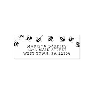 Bee Kid's Cute Beehive Return Address Stamp