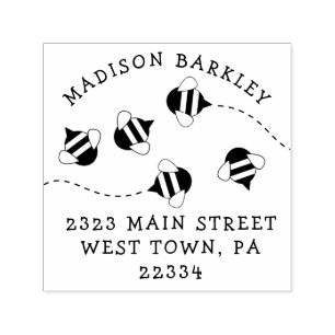 Bee Kid's Cute Beehive Return Address Stamp