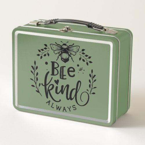 Bee Kind Always Metal Lunch Box