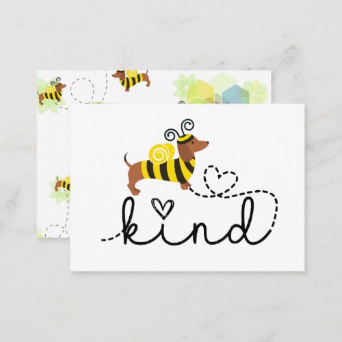 Bee Kind and Bee Yourself Note Card
