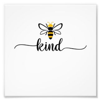 Bee kind anti bullying be kind orange photo print