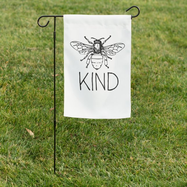 Bee kind be kind anti bullying day garden flag (In SItu)
