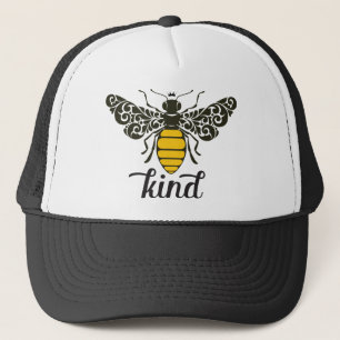 Bee Kind Be Kind Ornate Bee Trucker Hat