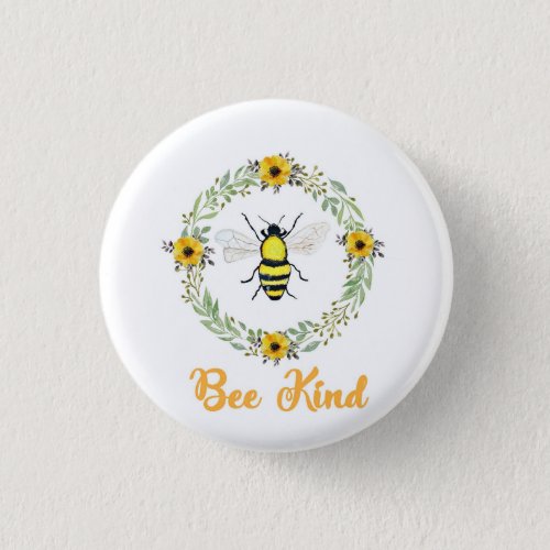 Bee Kind Bee badge Button