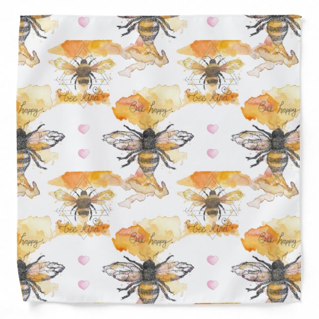 Bee Kind - Bee Happy Bandana (Front)