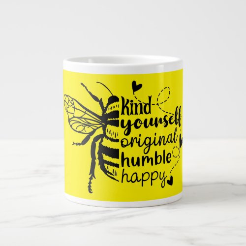 Bee Kind Bee Happy  Giant Coffee Mug