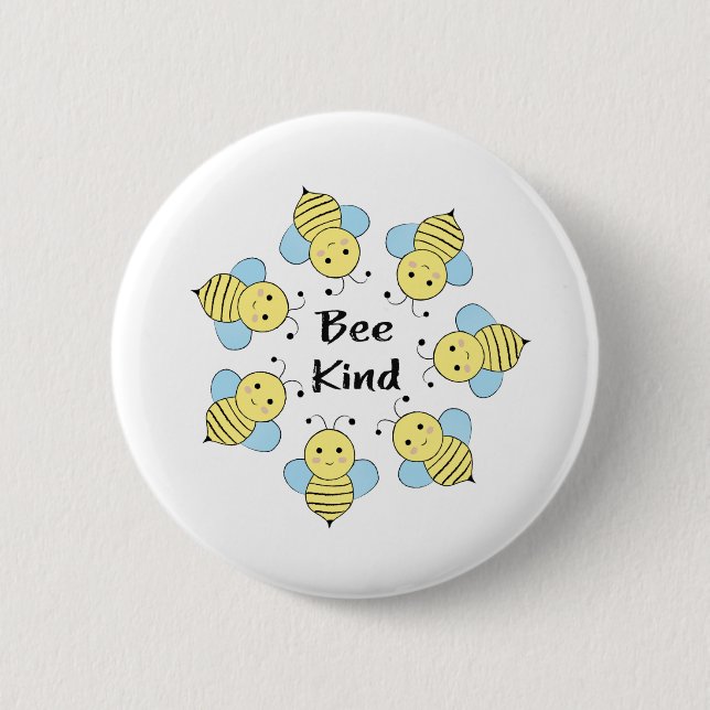 Bee Kind Bees Button (Front)