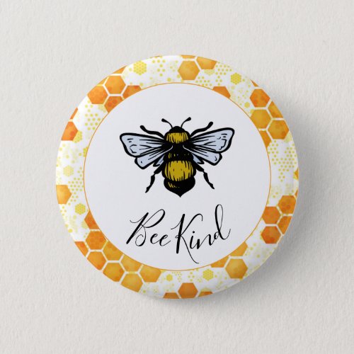 Bee Kind Bumblebee Button