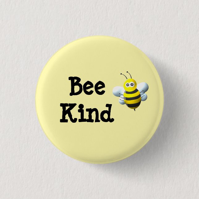 Bee Kind Bumblebee Button (Front)