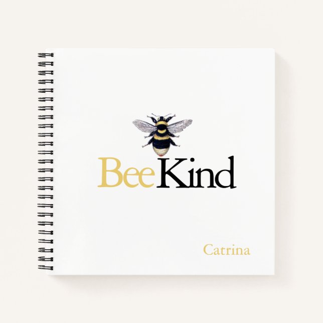 Bee Kind Bumblebee Journal Notebook (Front)