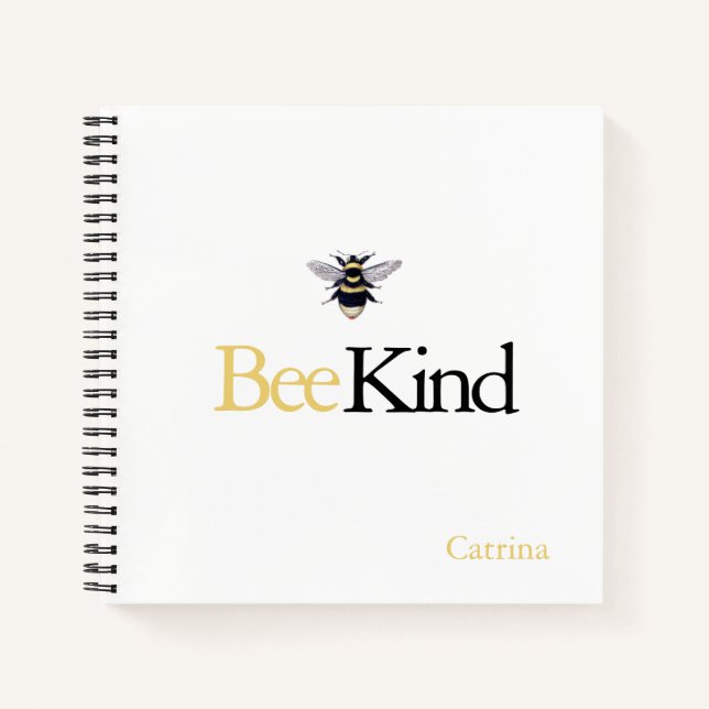 Bee Kind Bumblebee Journal Notebook (Front)